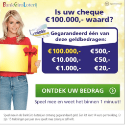Cheque bankgiroloterij